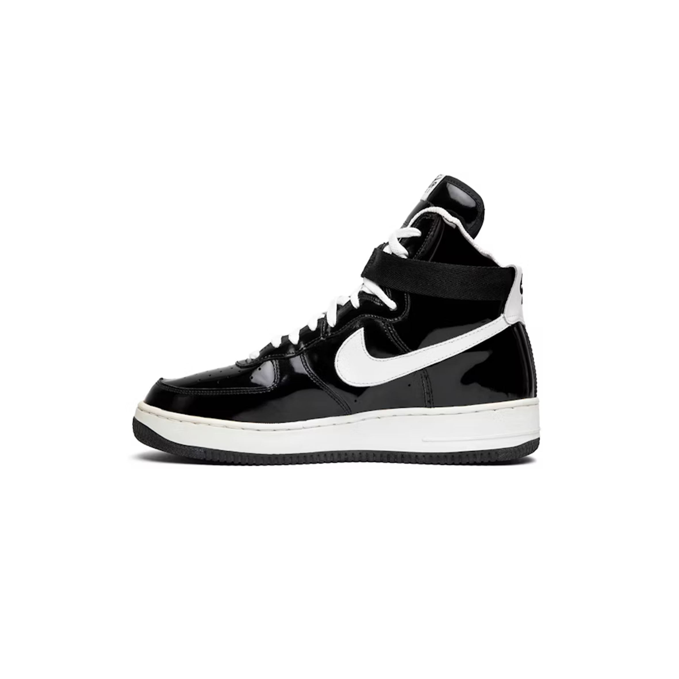 NIKE AIR FORCE 1 HIGH SHEED BLACK PATENT 302640-011